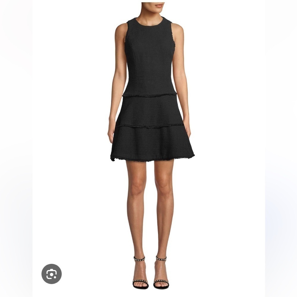 Likely NWT Black Tweed LBD Little Black Dress Mini Size 4 Preppy Academia